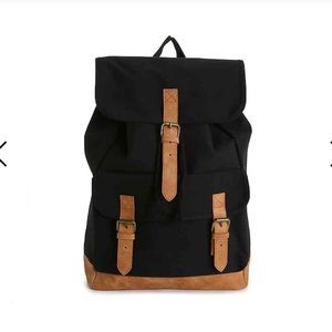 Black Canvas Backpack NEW IN PLASTIC!